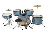 Full Size Adult Drum Set 5-Piece Black with Bass Drum, two Tom Drum, Snare Drum, Floor Tom, 16" Ride 13631659