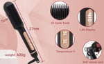 ZUN Negative Ionic Hair Straightener Brush with 9 Temp Settings, 30s Fast Heating, Hair Straightening 71935411