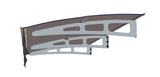 79" x 34" Window Awnings Door Entrance Canopy, Aluminum Alloy Bracket, 0.137 Inch Thick Crystal W2205P180075