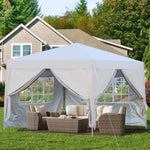 ZUN Outdoor 10x 10Ft Pop Up Gazebo Canopy Tent Removable Sidewall with Zipper,2pcs Sidewall with W419P147518