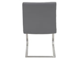 Contemporary Dining Chair in Grey Faux Leather - Set of 2 B202P223519