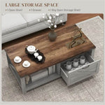 ZUN Coffee Table with Storage （Prohibited by WalMart） 43826204