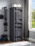 Gunmetal 1-Door Wardrobe with Container Lock B062P215412