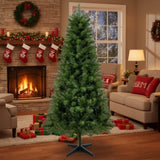 7FT Christmas Tree with 775 Tips Artificial Plant Full PVC Branches Green Unlit Holiday Tree Sturdy 40218551