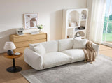 Sherpa Cloud Couch, 87.4" Upholstered 3-Seater Loveseat Sofa, Modern Boucle Couch with 2 W3226P371354