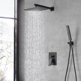 Male NPT Matte Black System, Faucet Set for Bathroom Fixtures with 10 Inch Rain T3177P277449