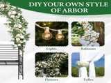 Arc Roof Double Layer With Chair Iron Arch Courtyard Black 53368392