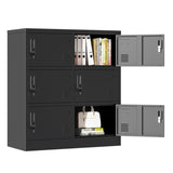 ZUN 6-Door Employee Storage Locker, Metal Lockers for Office, Gym, School, and Homewith Card Slot T2398P205946