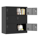 ZUN 6-Door Employee Storage Locker, Metal Lockers for Office, Gym, School, and Homewith Card Slot 30035722