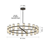 (L005030-D36-P36B/W1340P310778)36 Inches Luxury Chandeliers Crystal Living Room Decorative Lights