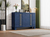 TREXM Sideboard Buffet Cabinet with Storage, Wood Sideboard with Adjustable Shelves and Gold Handles N715P392244M
