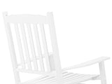 68.5*86*115CM Square Wooden Rocking Chair Wavy Backboard White 64145404