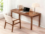 Solid Wood Desk with Drawers, Standing Desk with Smooth Edges, Home Office Desk for Small Spaces, W3204P383053