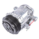 A/C Compressor with 6-Groove Pulley Fits for Sanden SD7 Style Serpentine Belt HC5005BK HRC55824-BK 17606676