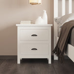 ZUN Versatile Solid Wood White Night Stand, Bedside Table, End Table, Desk with Drawers for Living Room, B03790057