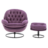 Accent chair TV Chair Living room Chair with Ottoman-PURPLE W676P232278