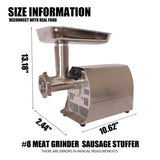 Meat Grinder Commercial Meat Grinding Machine Electric Meat Chopper Mincer with 4/6/8mm Grinding W1364P154108