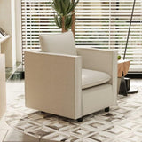 Decorative chairs, comfortable single sofa chairs in beige, soft and breathable seat cushions, soft W1727P237736