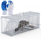 Heavy-Duty Live Animal Trap - 37x14x15 Inch Galvanized Mesh, Sensitive Pedal Trigger & Rear Release 83544288