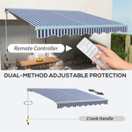 ZUN Electric Awning /Patio Retractable Awning -AS （Prohibited by WalMart） 27349408