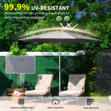 ZUN 10FT Patio Umbrella, Outdoor Table Umbrella with Push Button Tilt and Crank, UV Protection W1859P195943