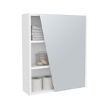 FM FURNITURE Pinedale Medicine Cabinet with Mirrored Door and Open Storage, White B128P301385