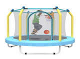 55-inch Trampoline for Kids Indoor & Outdoor Small Toddler Trampoline with Basketball Hoop 04726113