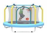 55-inch Trampoline for Kids Indoor & Outdoor Small Toddler Trampoline with Basketball Hoop 04726113