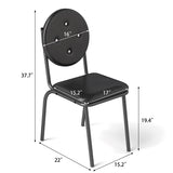 4-piece bar stools, faux leather dining chairs with waterproof surface and metal legs, easy to W2167P206039