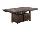 ZUN Dining Room Furniture Dining Rustic Espresso w Storage Base Wooden Top 1pc Rectangular B011P160105