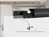 56-60 in. W x 72 in. H Double Sliding Shower Door, Semi-frameless Bathroom Sliding Door with 1/4" T5223P411682