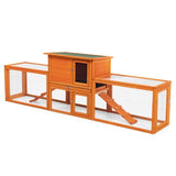 ZUN Large three box rabbit cage,for Indoor and Outdoor Use, orange W2181P163957