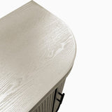 Modern Curved Sideboard 47.2-Inch Decorative Storage Cabinet Wooden Console Table Coffee Bar Cabinet W757P190336