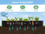 69 Inch 3-in-1 Mini Greenhouse with Raised Garden Bed Galvanized Steel Planter Box with Zippered 01960438