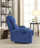 Blue Recliner with Cup Holder B062P215451
