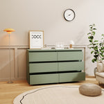 ZUN green Large 6 drawers chest of drawer dressers table W1320P179346