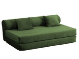 Convertible Corduroy Sofa Bed, 2Seater FoldOut Compressed Sofa, MultiFunctional Floor Couch for T6623P607354