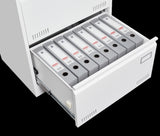 Filing Cabinet Lateral File Cabinet 3 Drawer, White Filing with Lock, Locking Metal File W1247118745
