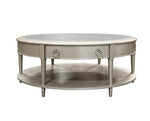 ZUN Sintered Stone and Champagne 1-Shelf Coffee Table B062P209092