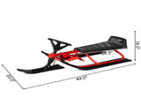 Christmas Gift Snow Racer - 44"x20"x16" Size, 13lbs Lightweight, Parent-Kid Interactive Fun-Red 86902460
