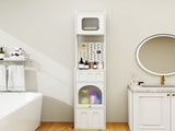 70.87" H Tall Bathroom Storage Cabinet with 1 Doors and 2 Drawer, Narrow Storage Unit, Floor Cabinet W331P298183