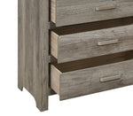 ZUN Transitional Aesthetic Weathered Gray Finish Chest with Drawers Storage Wood Veneer Rusticated Style B01146548