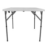 Techni Home 34in Square Folding Table, Height Adjustable Foldable Table with Easy-Carry Handle B031P283773