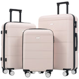 Hardshell Luggage Sets 3 Piece Double Spinner Wheels Suitcase with Handle Password Lock, Lightweight N732P308497U