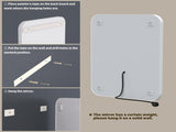 Bathroom Vanity Mirror with Light for Wall Smart LED 3224 Frame Makeup Mirror for Over Sink T3177P296178
