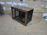 38.6" Dog Crate Furniture with Wheels for Small Dogs, Heavy Duty Dog Kennel Indoor with 2 Doors, W808P391671
