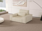 Corduroy Upholstered Armchair with Throw Pillow Soft Single-Seat Lounge Chair for Cozy Corners, 30946121
