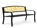 50" Iron Outdoor Courtyard Decoration Park Leisure Bench 16427178