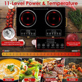 7000W Double Burner Electric Cooktop 110V, 2x3500W Rapid Heating Hot Plate with 4 Preset Modes 10341766