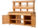 65.7'' H Tall Garden Potting Bench Table with Hutch,Patio Storage 48434097